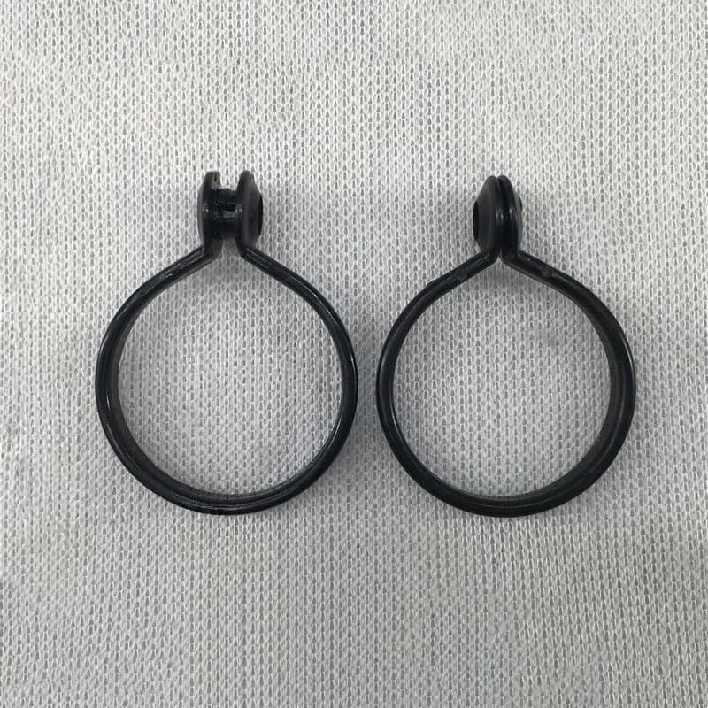 50 pcs Durable Black Material 35mm Snap-On Shower Rings, great for Easy Curtain Changing, No Rod Removal Needed, Black