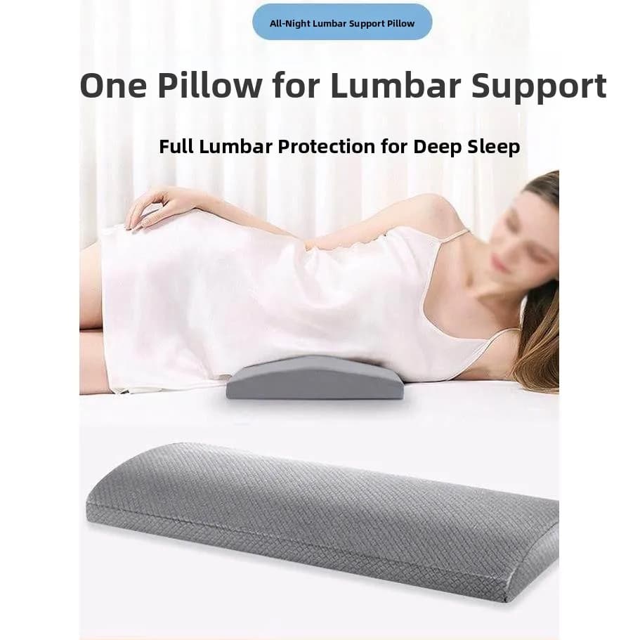Bedtime Lumbar Support Pillow for Sleeping Spinal Disc Relief Hard Board Pad Flat Lie Back Support Pain Reliever Cushion