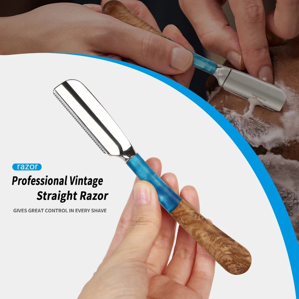 1Pc Nuovo Pro Manico In Legno Baber Rasoio Dritto Manuale In Lega di Zinco Barba Coltello Da Barba Titolare Per Gli Uomini Salon Strumenti di Depilazione