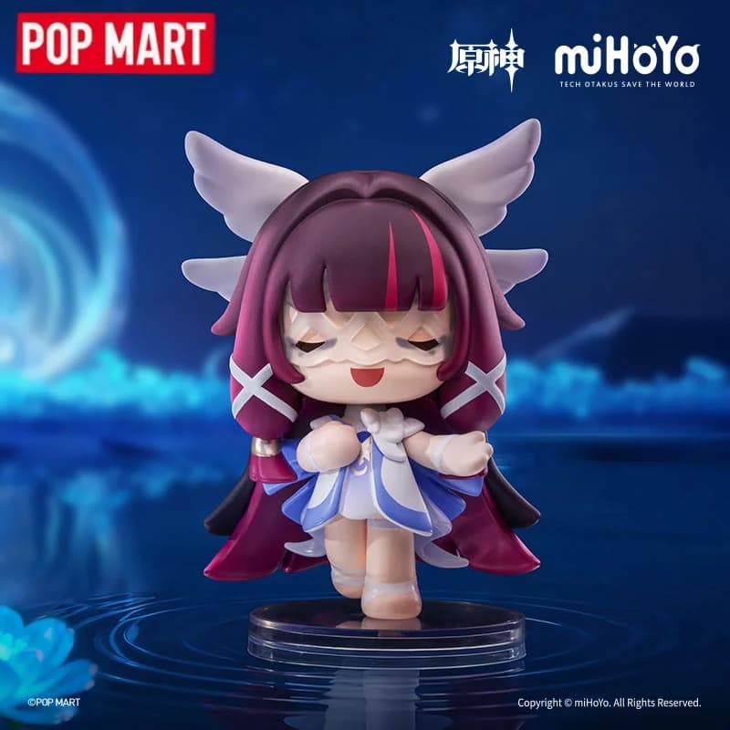 POP MART Genuino Genshin Impact Q Versione Mini Serie Blind Box Figura Anime Personaggio del gioco Modello da collezione Giocattolo Regali di compleanno