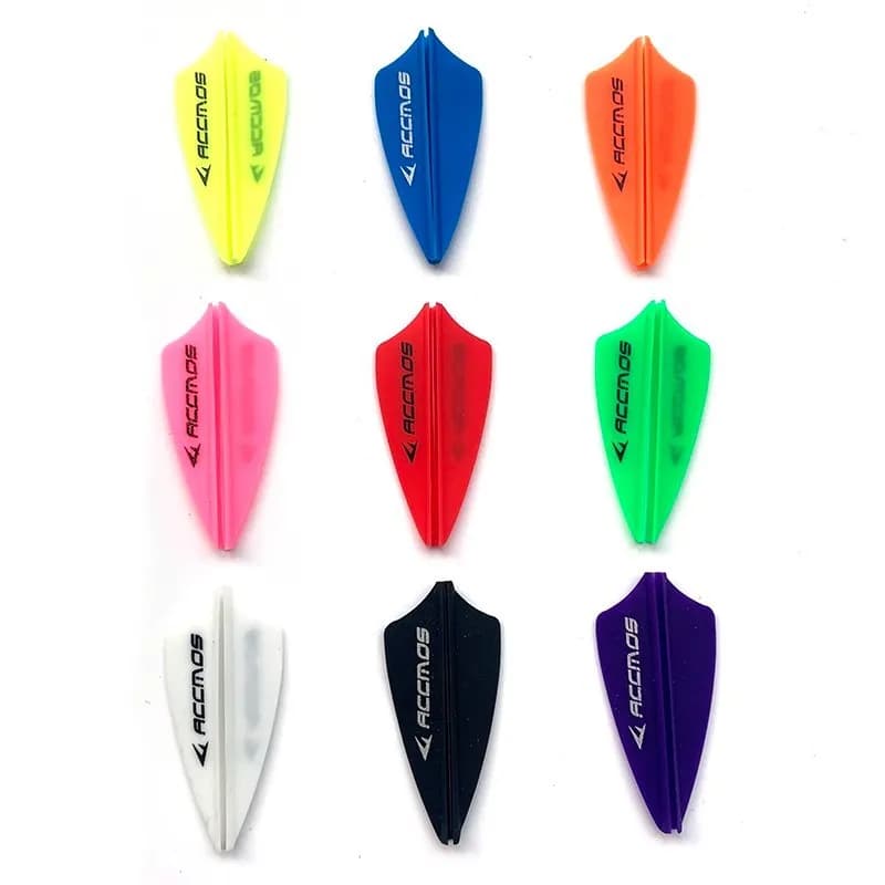 Frecce per tiro con l'arco da 1,75 pollici Alette Freccia in plastica Piuma per tiro con l'arco fai da te Caccia Frecce di mira (50 pezzi)
