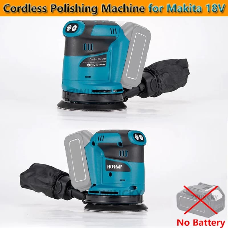NUOVO Per Makita 18V Batteria Li-Ion Cordless Lucidatrice 125 millimetri Smerigliatrice Per Legno Auto di Metallo Ceretta Lucidatrice Smerigliatrice Per Legno