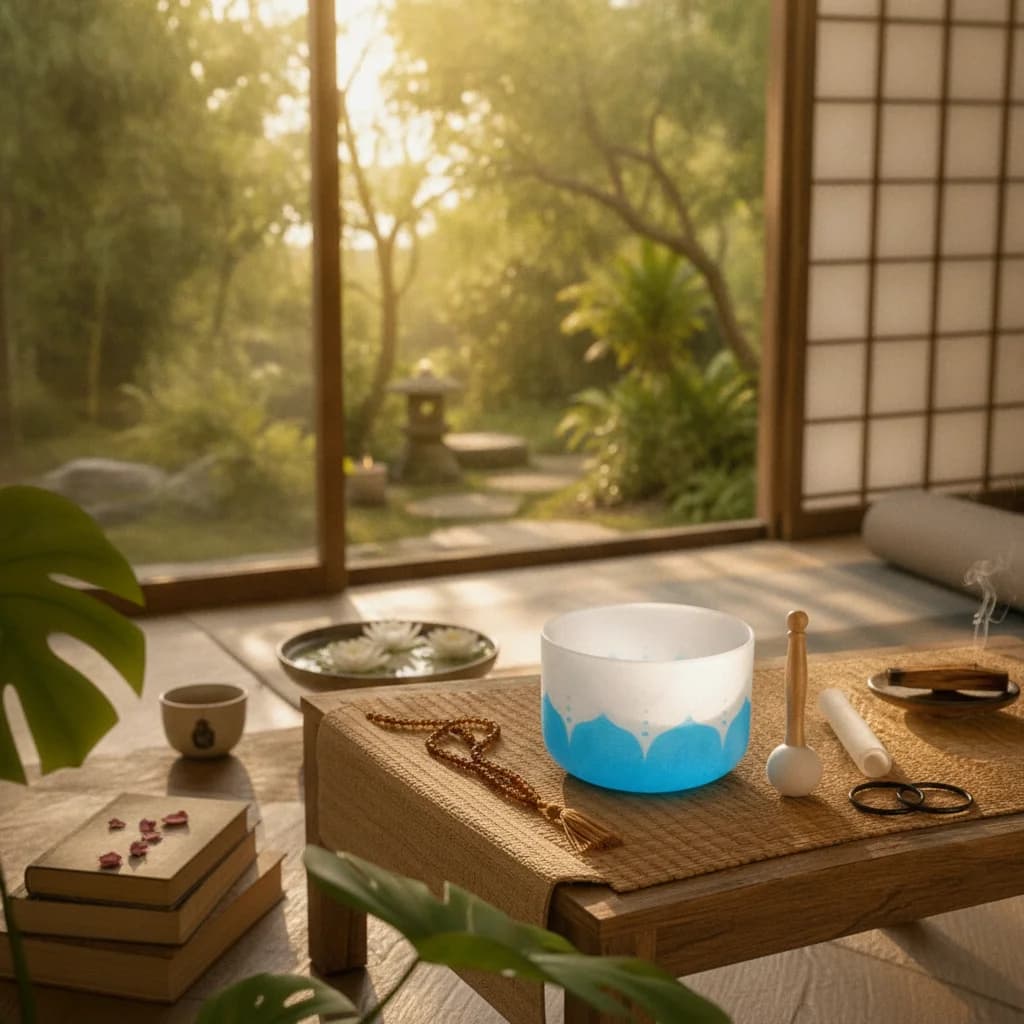 Frosted Quartz Singing Bowl Meditation Quartz Crystal Singing Bowl Sound Instrument Clear Tone Handmade