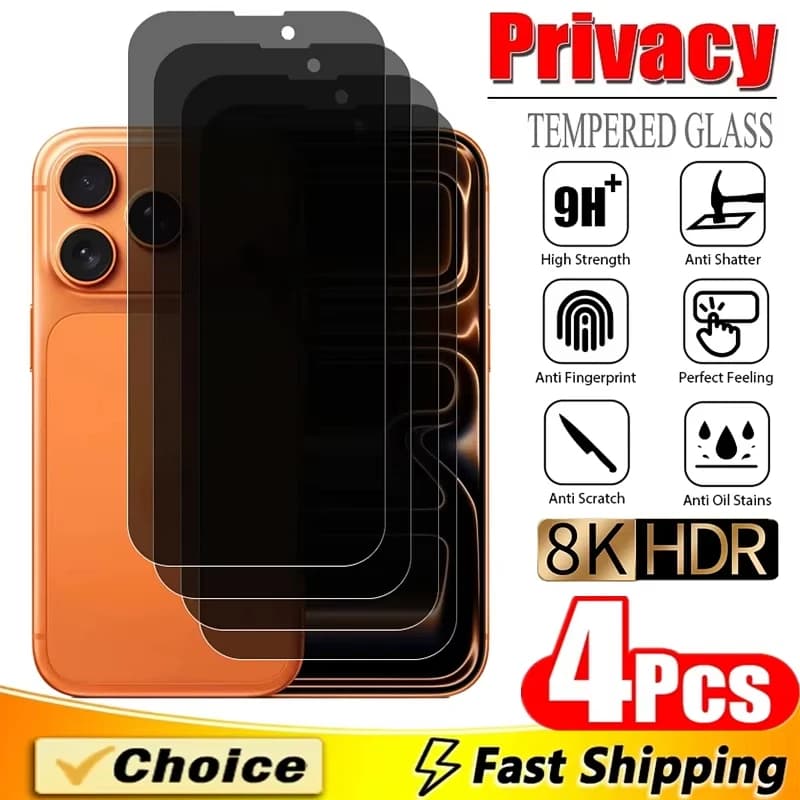 1-4 Pezzi Pellicola Protettiva Anti-Spia per Xiaomi Poco X7 Pro X8 Pro Max F7 X6 X3 NFC M7 M6 M5s M5 C75 C71 C65 Vetro Temperato Privacy