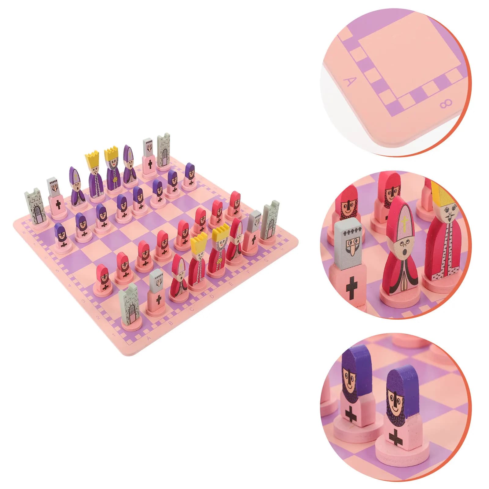 Set di Scacchi Educativo Creativo 3 in 1, Scacchiera Pieghevole da Viaggio, Gioco di Dama per Bambini e Adulti