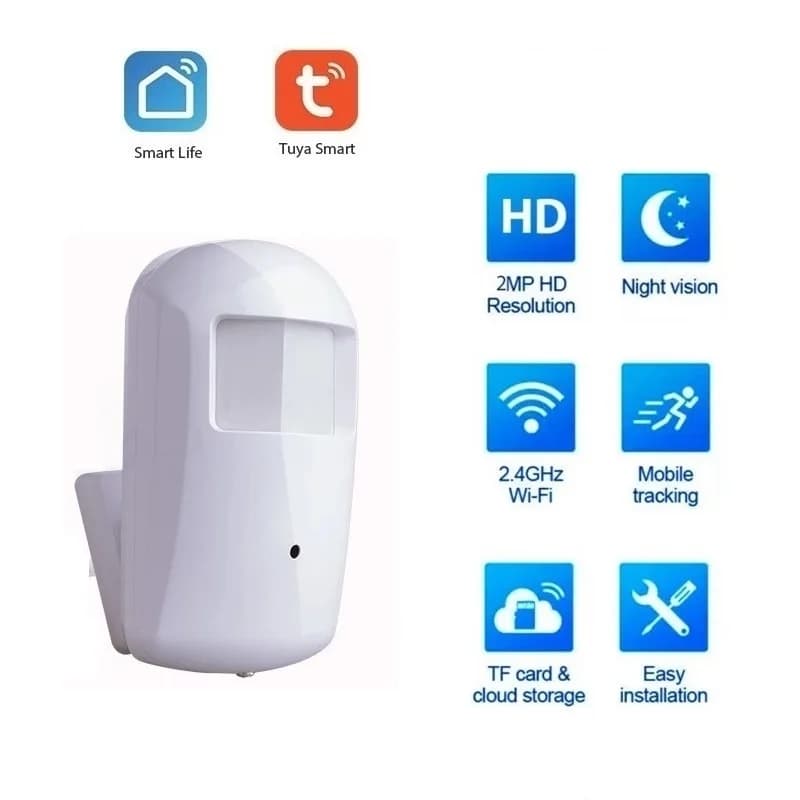 Tuya 2MP/5MP WiFi Telecamera IP Stile PIR Audio bidirezionale Sicurezza nascosta Mnoitor Visione notturna Video invisibile per interni Sorveglianza CCTV