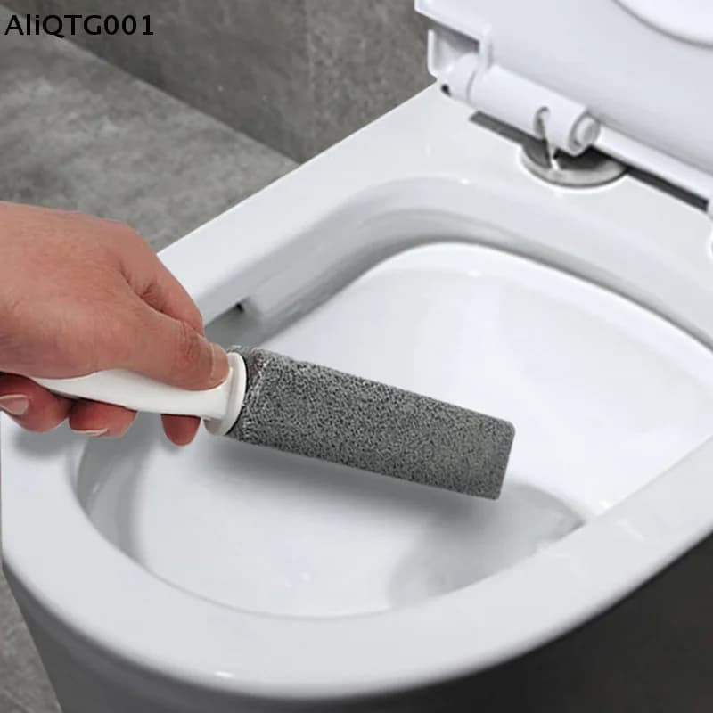 Spazzola per la pulizia del WC con pietra pomesca per piastrelle, lavandini e vasche da bagno - Strumento per la rimozione di calcare e macchie