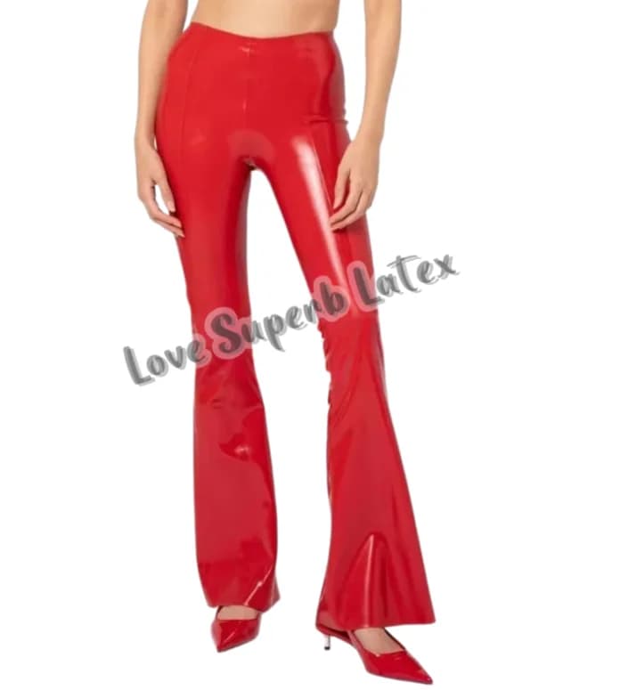 Pantaloni in lattice a gamba larga da donna, leggings in gomma, collant, pantaloni per feste di Halloween