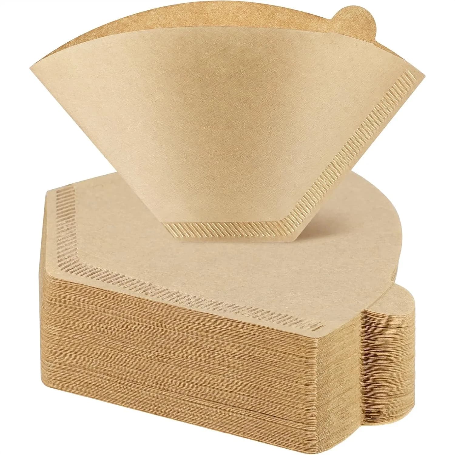 120 Unbleached #4 Cone Coffee Filters for 8-12 Cups, Disposable Paper Compatible with Drip and Pour Over Makers