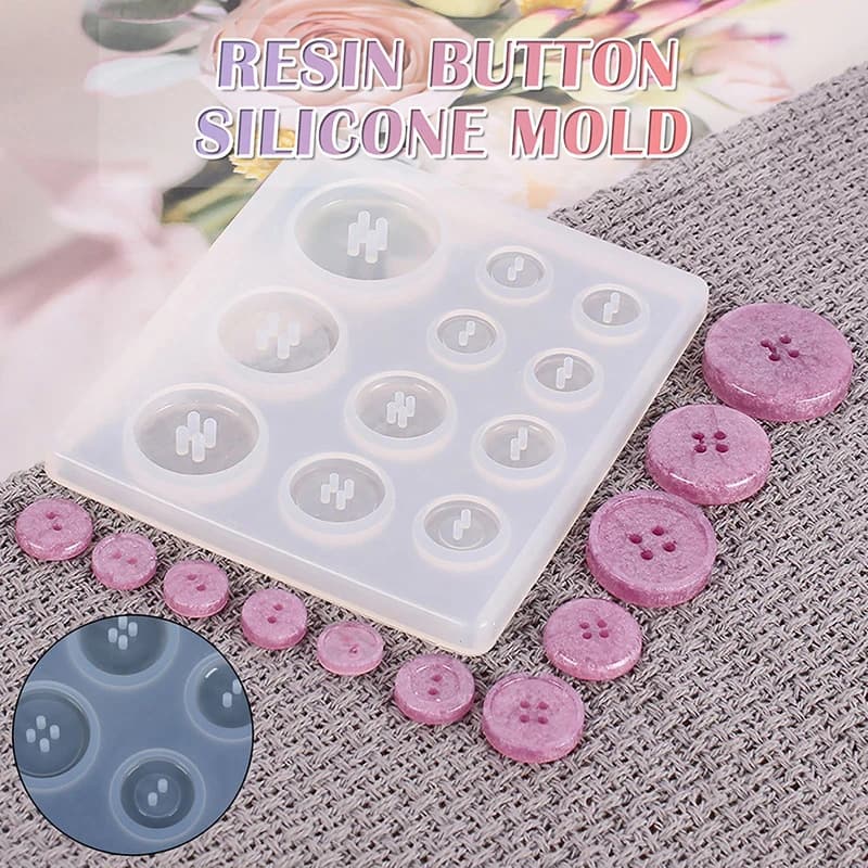 Stampo per ciondolo in silicone fai-da-te che realizza gioielli per stampo per bottoni in resina
