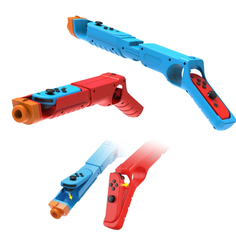 Per Nintendo Switch OLED Handgrip Sense Joystick Shooting Gun Controller Gamepad Joypad Disc Card Storage accessori da gioco