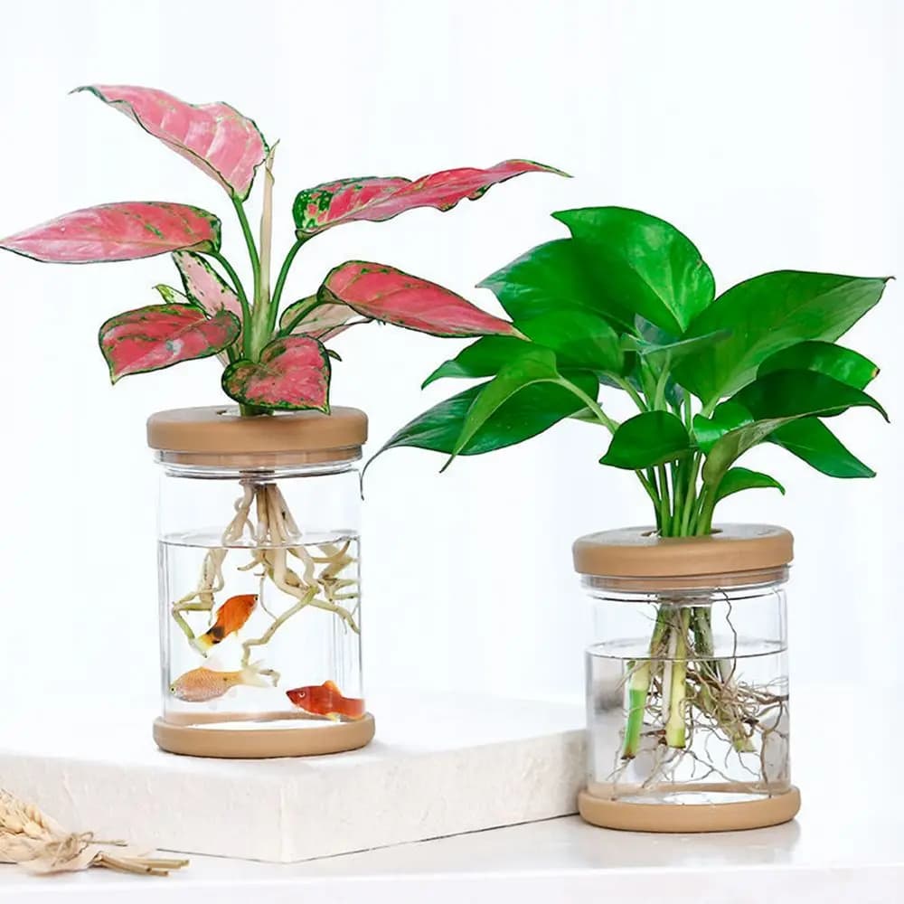 New Office Ornaments Home Decoration Flower Arrangement Plant Flower Pot Plastic Vase Hydroponic Vase