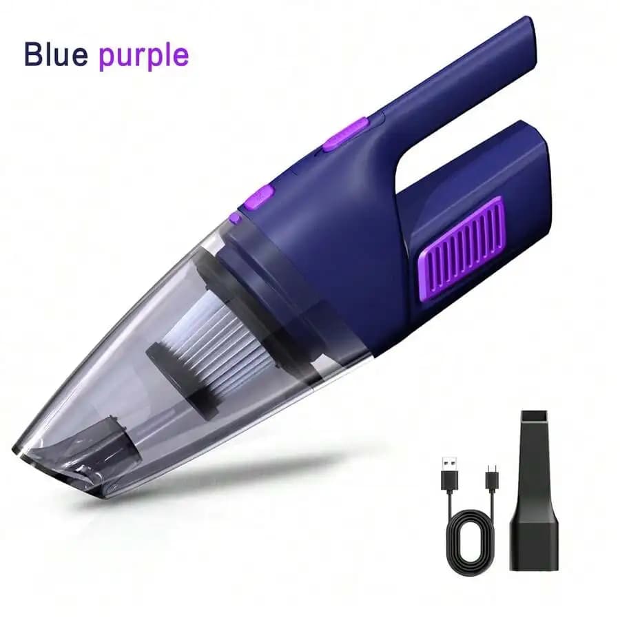 Aspirapolvere portatile con forte aspirazione, batteria da 2000 mAh, ricarica USB, per auto, casa, ufficio