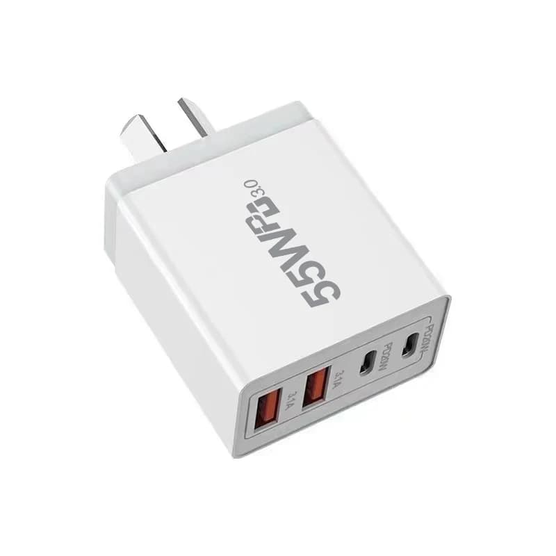 Caricatore USB TYPE-C con spina AU US EU UK da 55W PD3.0 per iPhone 15 Pro Max 14 Plus 13 Pro Xiaomi