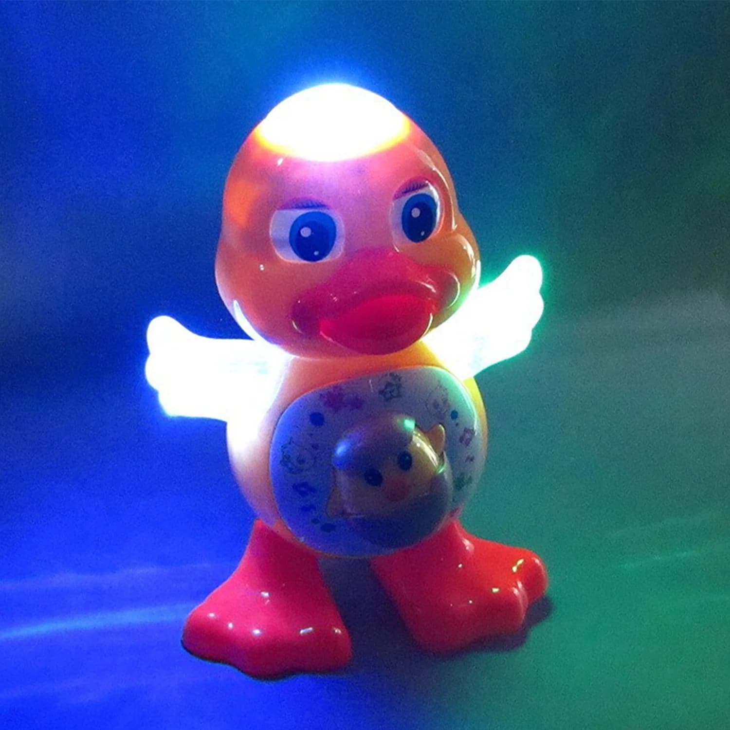 Giocattolo elettrico per canto e danza per bambini, anatra oscillante, giocattolo novità puzzle per l'educazione precoce (con 3 batterie di misura 5)