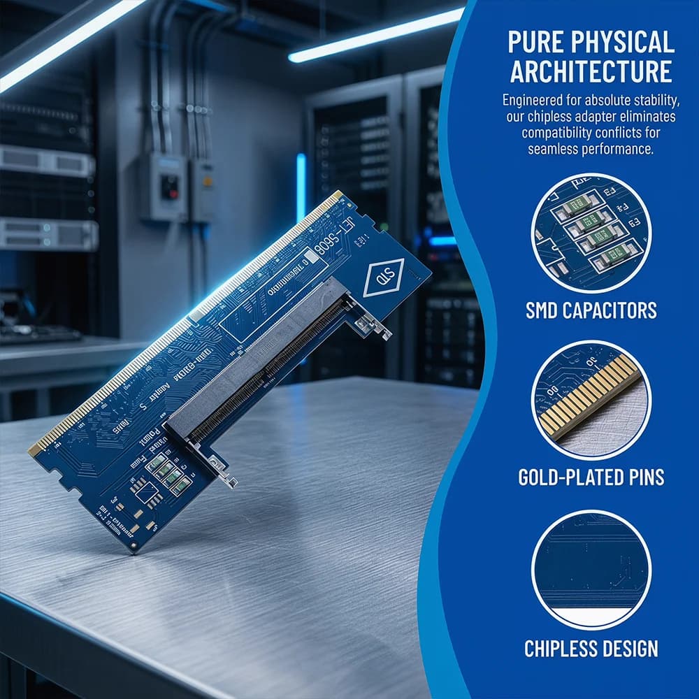 RAM Memory Adapter from Laptop to Desktop DDR3 DDR4 DDR5, Memory Card