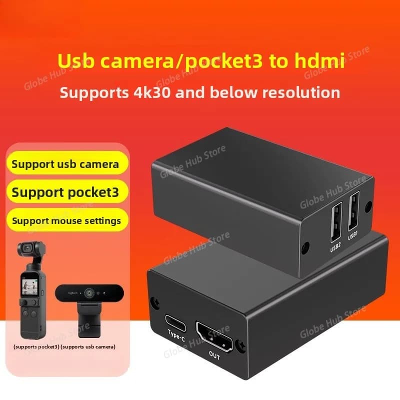 Convertitore video da fotocamera USB a HDMI per la trasmissione video alla scheda di acquisizione della console del regista