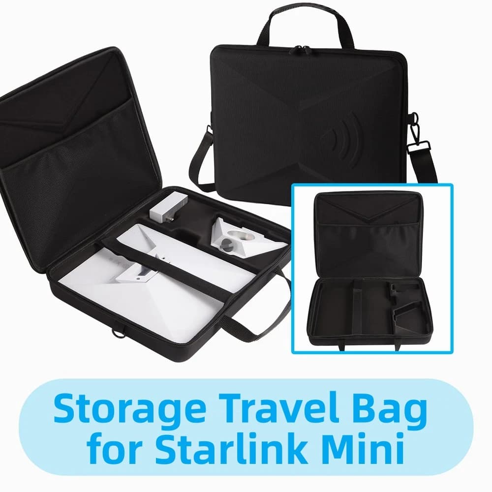 Borsa da viaggio per Starlink Mini Protezione per cavalletto Cavo adattatore per tubo Accessorio di alimentazione Custodia rigida portatile