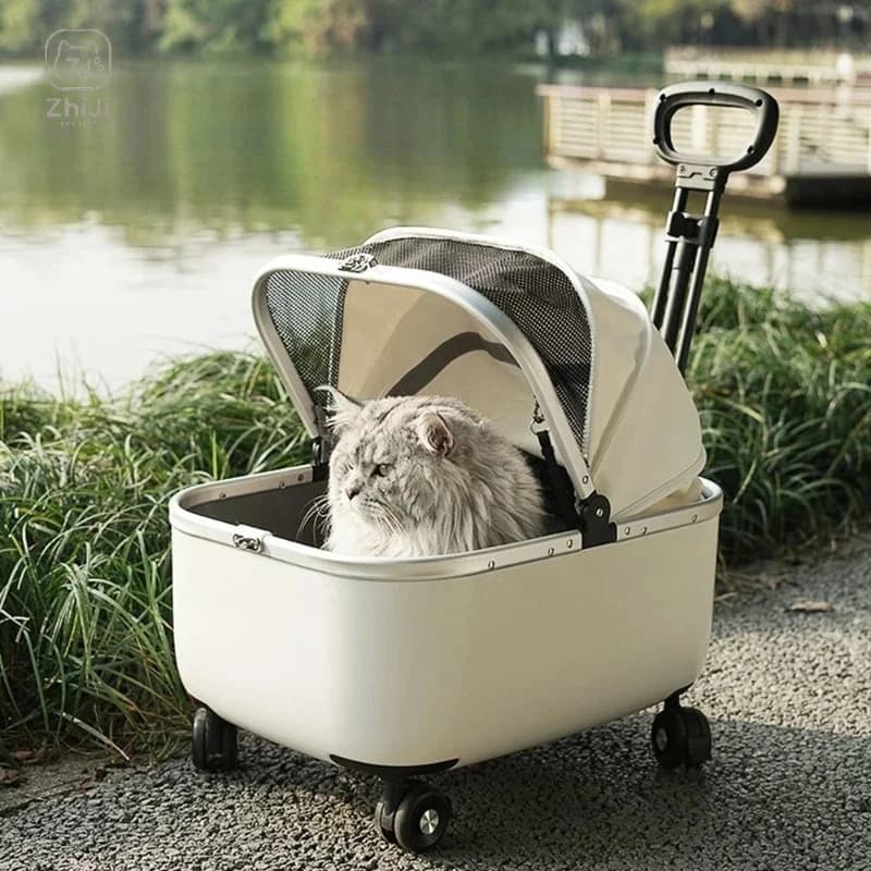 Dog Trolley Case Pet Oversized Cat Bag Trolley Case Lightweight Large Capacity Puppy Travel Bag Portable Cat Carriers Supplies