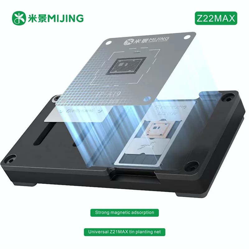 Mijing Z22 Max CPU Reballing Magnetic Platform for IP and Android Phone Repair Adsorption Chip Re-plating Table