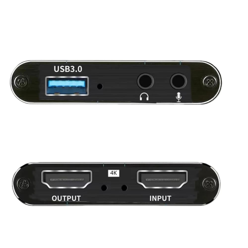 Roreta 4K USB 3.0 Video Capture Card, HDMI-compatible HDTV Recorder Grabber for Game Recording, PC, Game Audio & Mic
