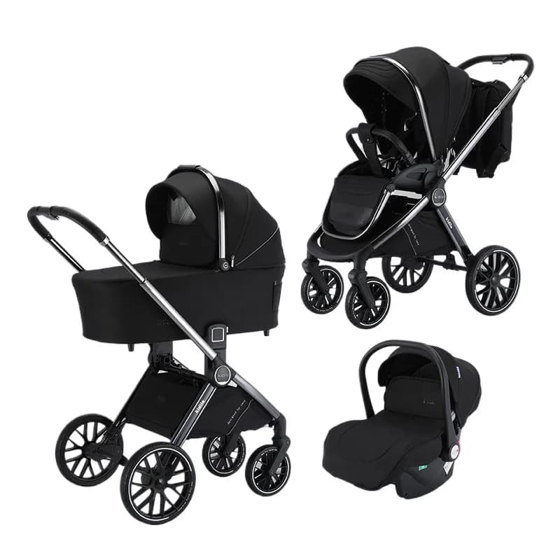 Passeggino reversibile 3 in 1 ad alta visibilità con marsupio Passeggino neonato Assorbimento degli urti pieghevole