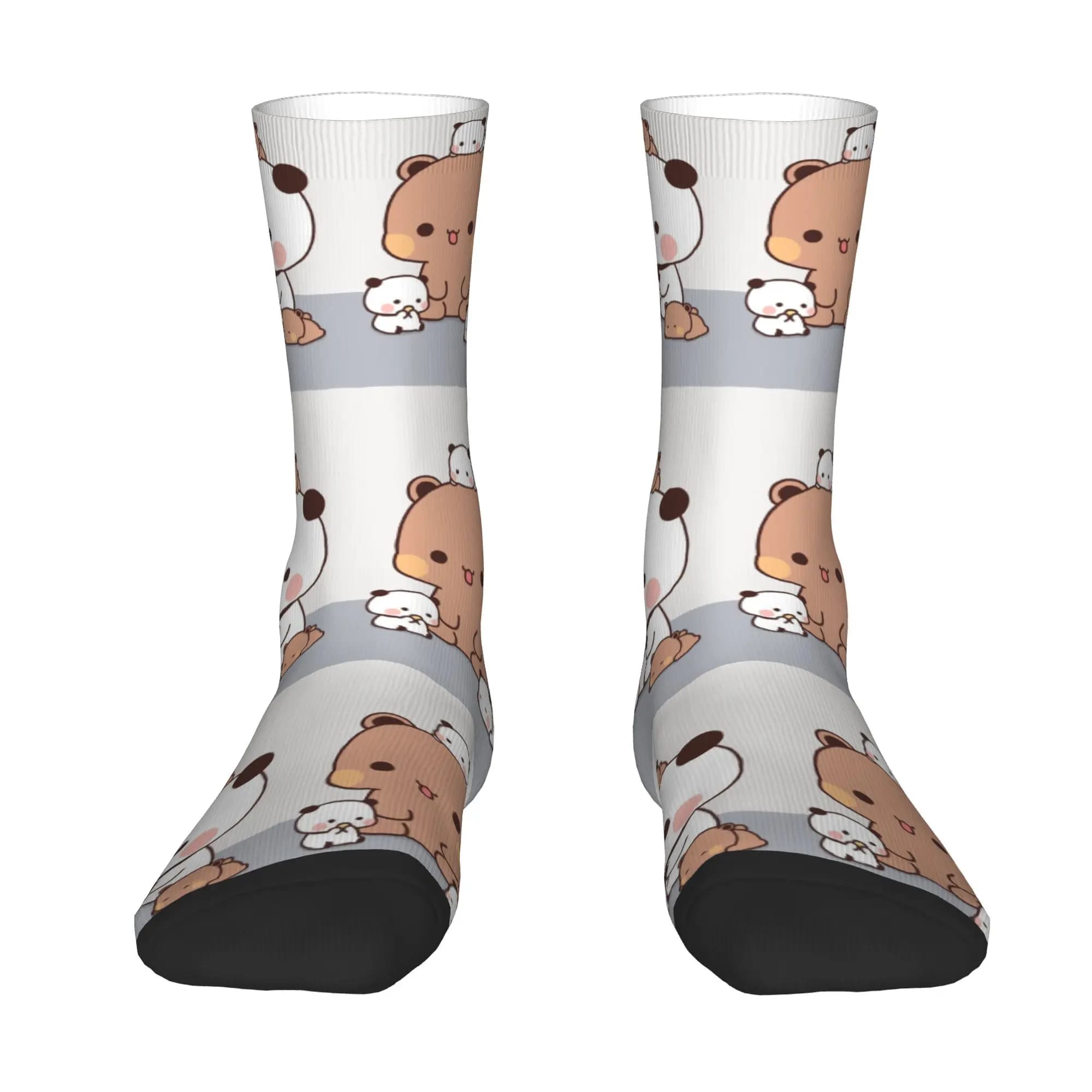 Custom Kawaii Funny Bubu And Dudu Socks Women Men Warm 3D Printed Football Sports Socks