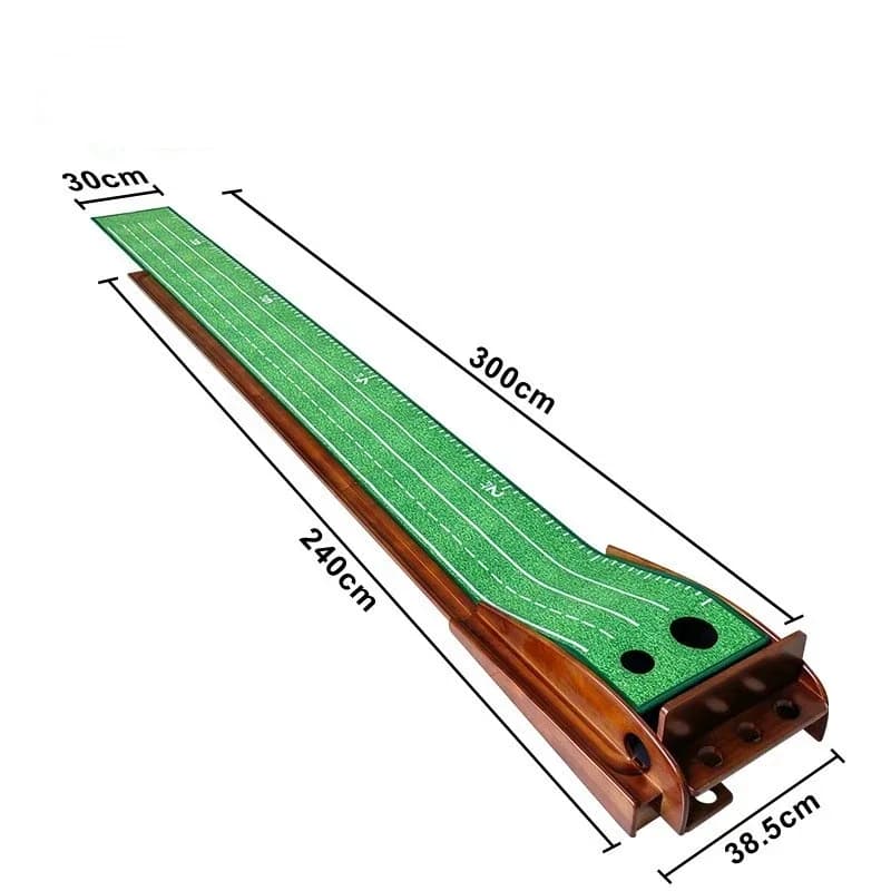 2026 Upgrade Mini Games Automatic Ball Return Green Golf Putting Practice Trainer Golf Putting Green Mat with 2 Holes
