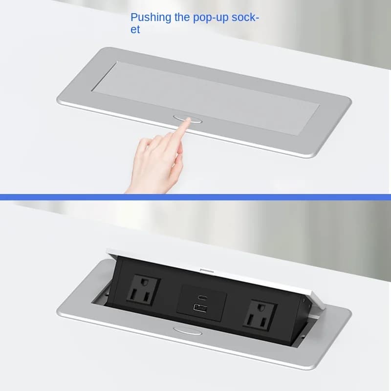 PD20W European American Calibrated Hidden Flip Exclusive Cross-border IP44 Level SDK extension socket for desk network