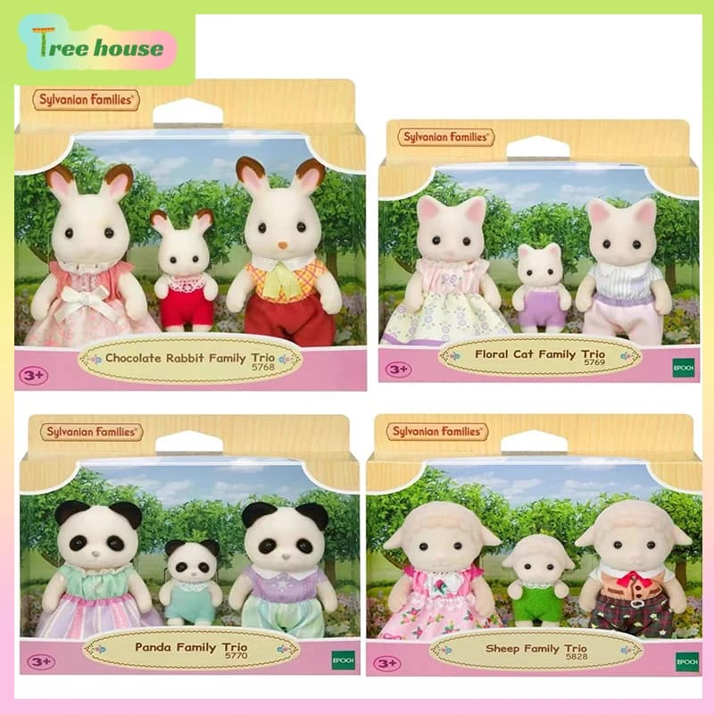Sylvanian Families Anime Figure Ternurines Action Figure Figura Cioccolato Coniglio Panda Famiglia Bambino Regalo di Natale personalizzato