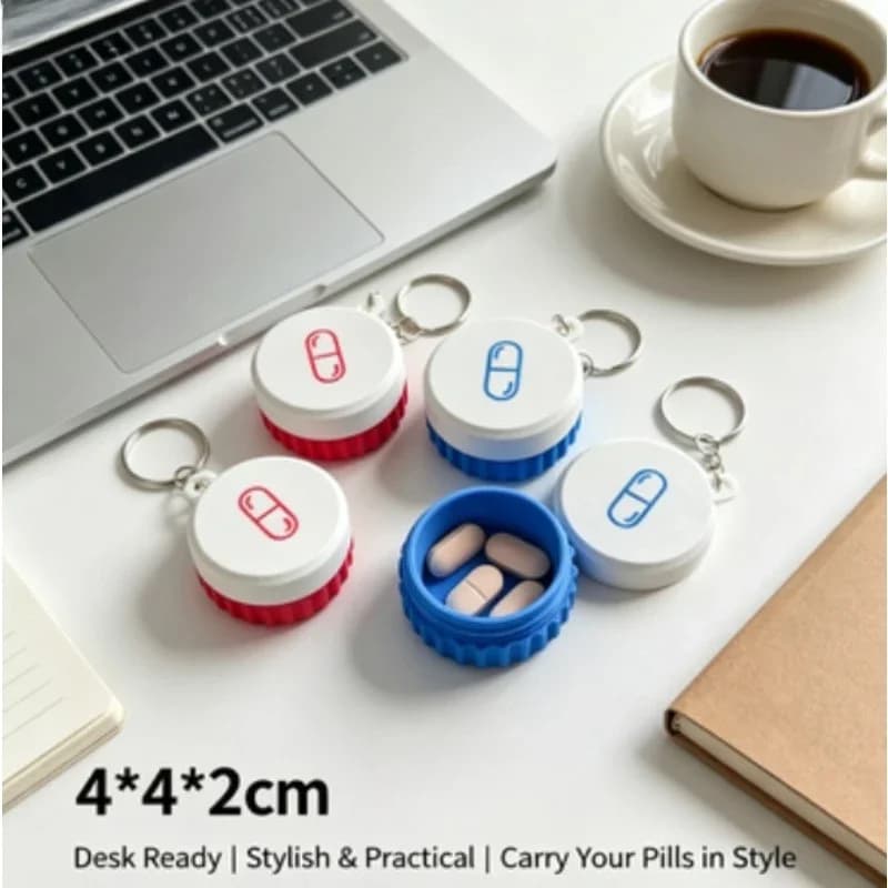 Mini Portable Pill Storage Box Sealed Travel Medicine Organizer Personal Moisture And Dust Proof Drug Container for Outdoor Trip