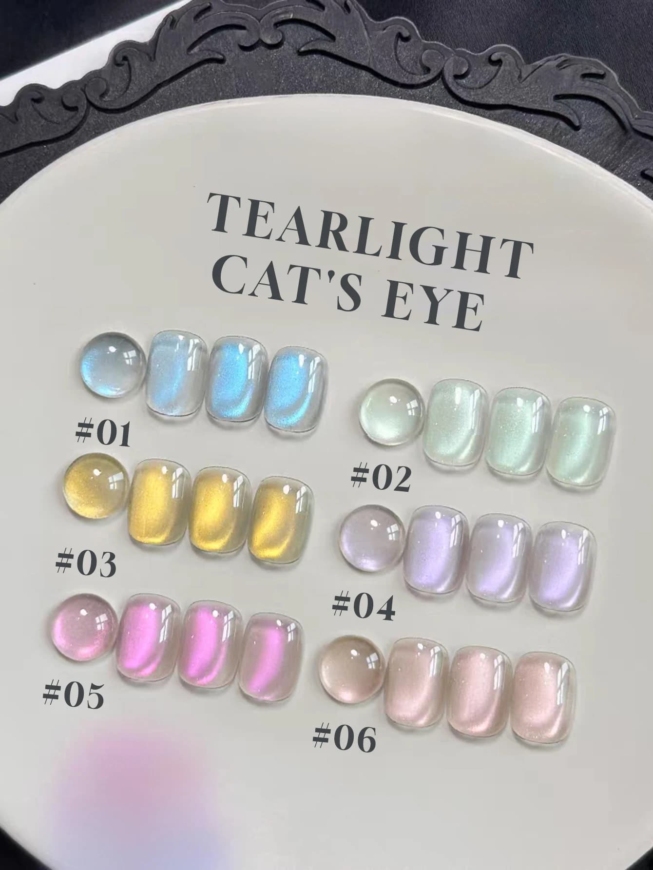 Set di 1-6 Smalti Gel Magnetici UV Stile Coreano Effetto Occhio di Gatto, 12ml, Alta Lucentezza, per Salone e Nail Art Fai-da-Te