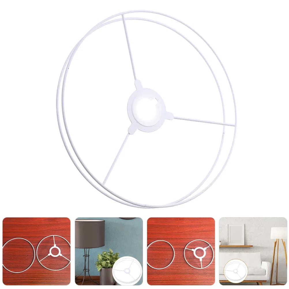 1Set Lampshade Holder Frame Ring Iron Sturdy Lampshade Bracket for DIY Pendant Table Desk Lamp Lighting Lamp Shade Ring