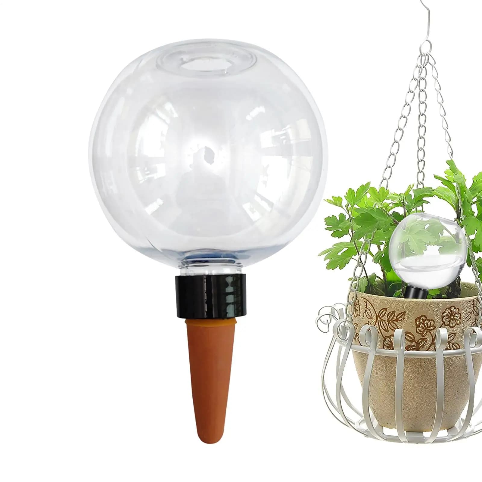 Lampadine per irrigazione automatica delle piante da 500 ml Globi di vetro Inserto per fioriera Dispositivo di irrigazione automatica senza sforzo Sistema di irrigazione a goccia