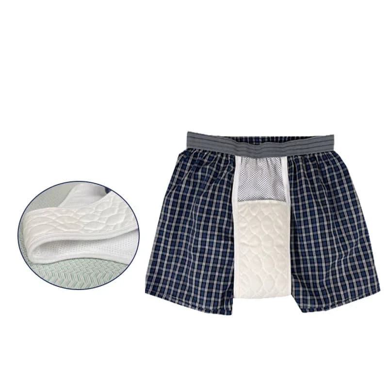 Intimo per pannolini per anziani Puro cotone Lavabile Traspirante Incontinenza maschile Pazienti postoperatori Pantaloni da allattamento a prova di perdite