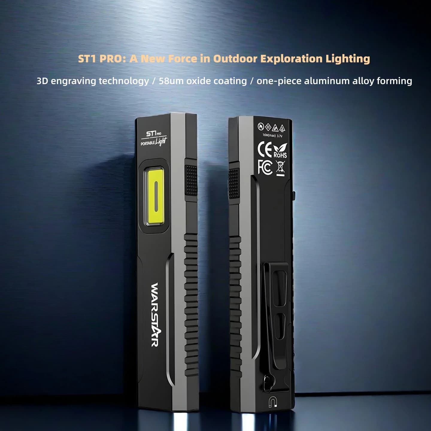 ST1 Officina Professionale Alluminio SFT25 LED 1500lm Telecomando magnetico Tipo C Ricaricabile Tascabile Luce da lavoro laterale COB UV 2-10 ore