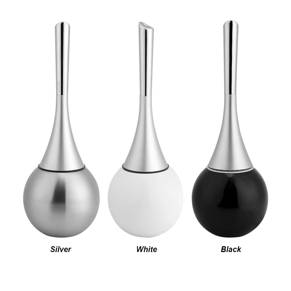 Scopino creativo per WC, set di portaspazzole per pulizia, con base in acciaio inossidabile, accessori per il bagno domestico
