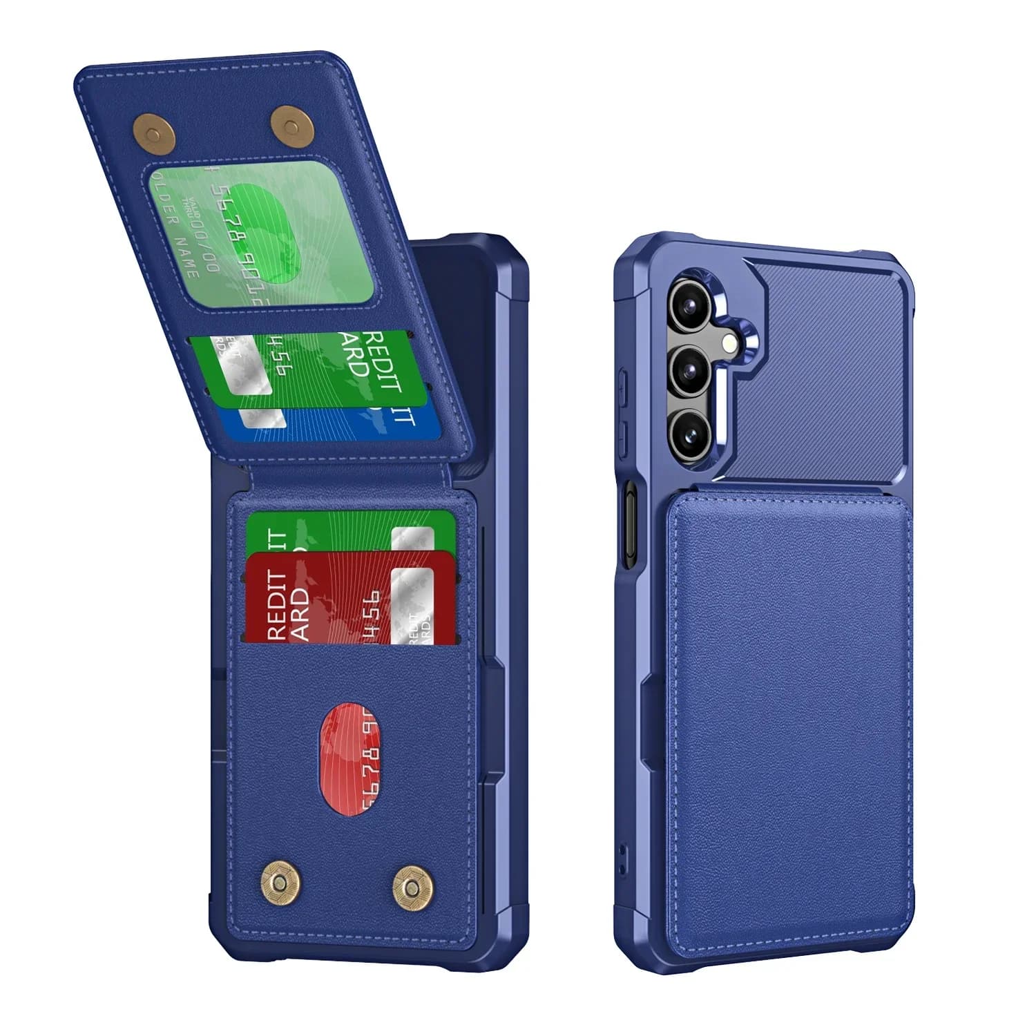 Wallet Case with Slot for Cards and Clamps for Samsung Galaxy S26 S25 S24 S22 S22 S21 Ultra Plus A57 A37 A56 A26 A55 A35 A54 A34