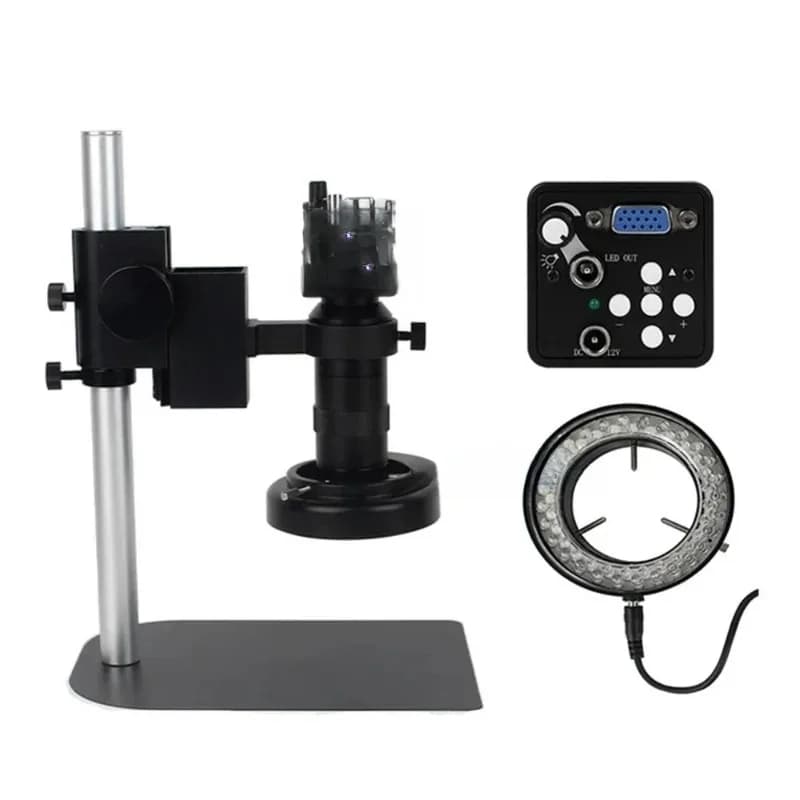 Microscopio digitale VGA per elettronica Full HD saldatura elettone LED luce 130x lente
