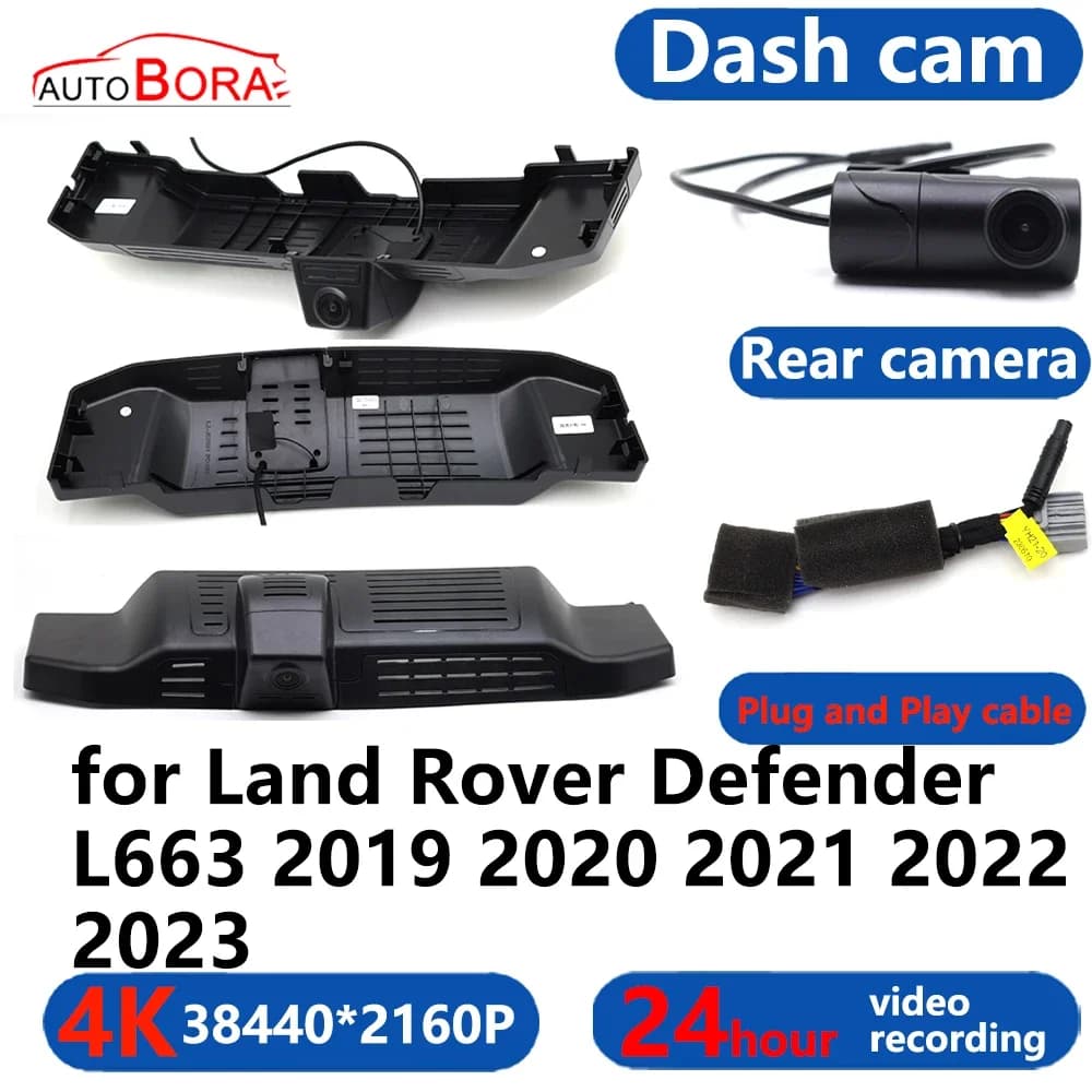 AutoBora 4K Wifi 3840*2160 Car camera Dash Cam Camera 24H Monitor Video for Land Rover Defender L663 2019 2020 2021 2022 2023