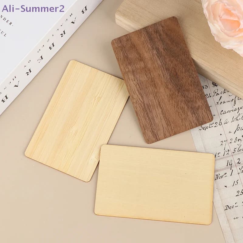 {Summer2} Scheda NFC in Legno Vuota 13.56MHz RFID, 504 Byte, Chip NTAG 215, per Riconoscimento Sociale Contactless, Lasercard