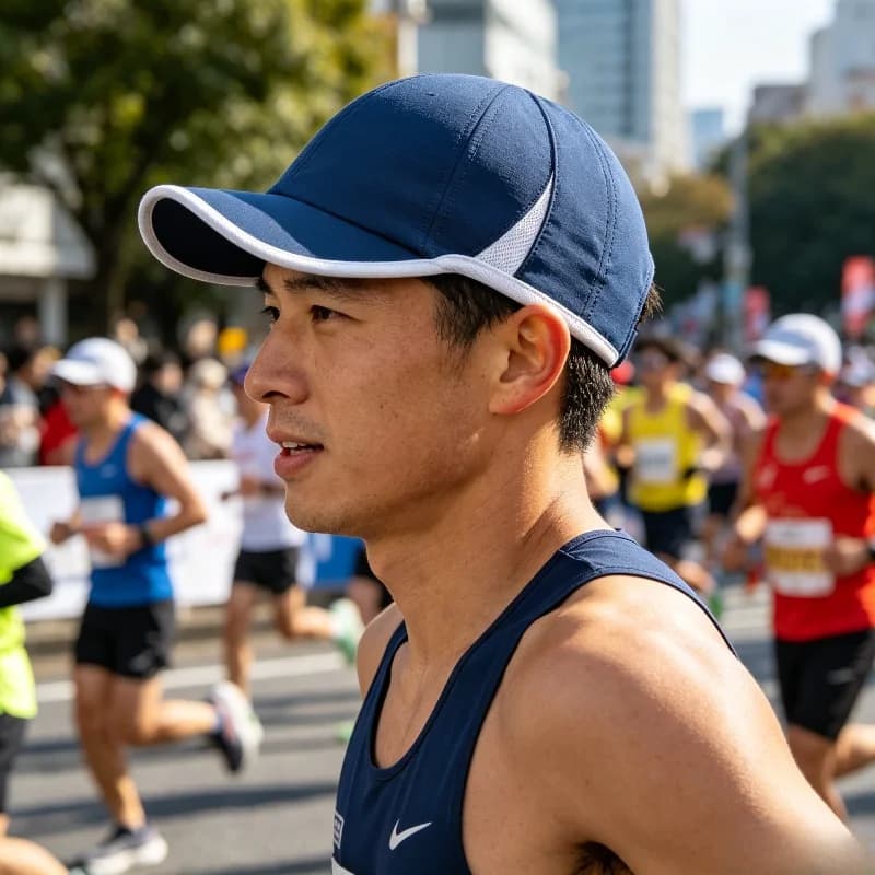 GADIEMKENSD Cappello da corsa in tessuto elasticizzato con rete ventilata per prestazioni all'aperto e stile di vita attivo M48