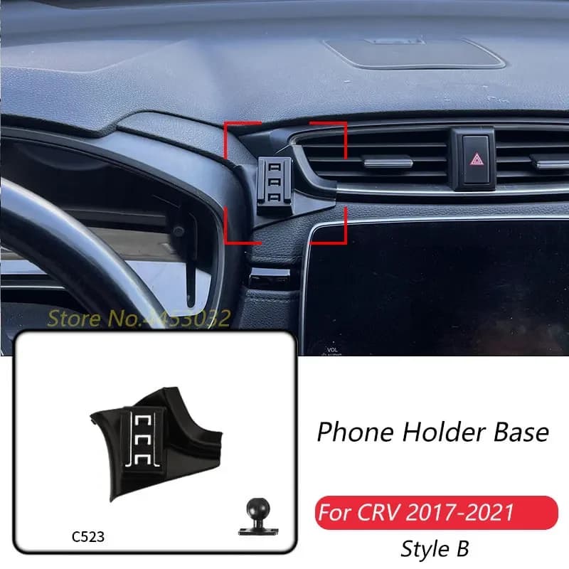 Car Phone Holder Base Only For Honda CRV 2017-2022 Fixed Air Outlet Bracket Base Accessories Diameter 17mm