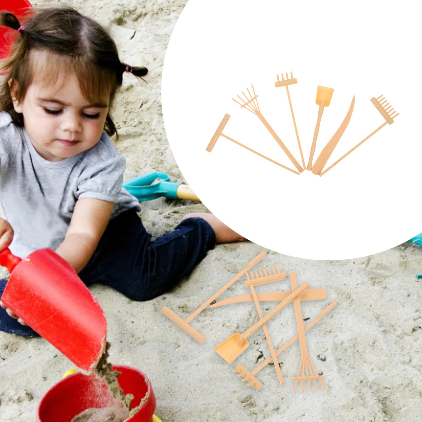 Set di 6 Attrezzi per Giardino Zen, Mini Rastrelli dal Design Raffinato per Accessori Giardino Zen, Decorazione Tavolo di Sabbia, Calmante e Mindful
