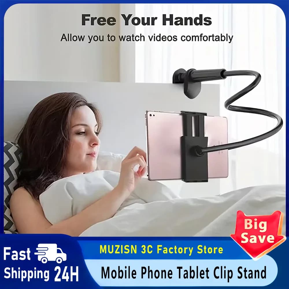 Tablet Stand Holder For Bed Desk Phone Holder Flexible Long Arm Clamp Tablet Mount For iPad Samsung Xiaomi 4.7-11 inch