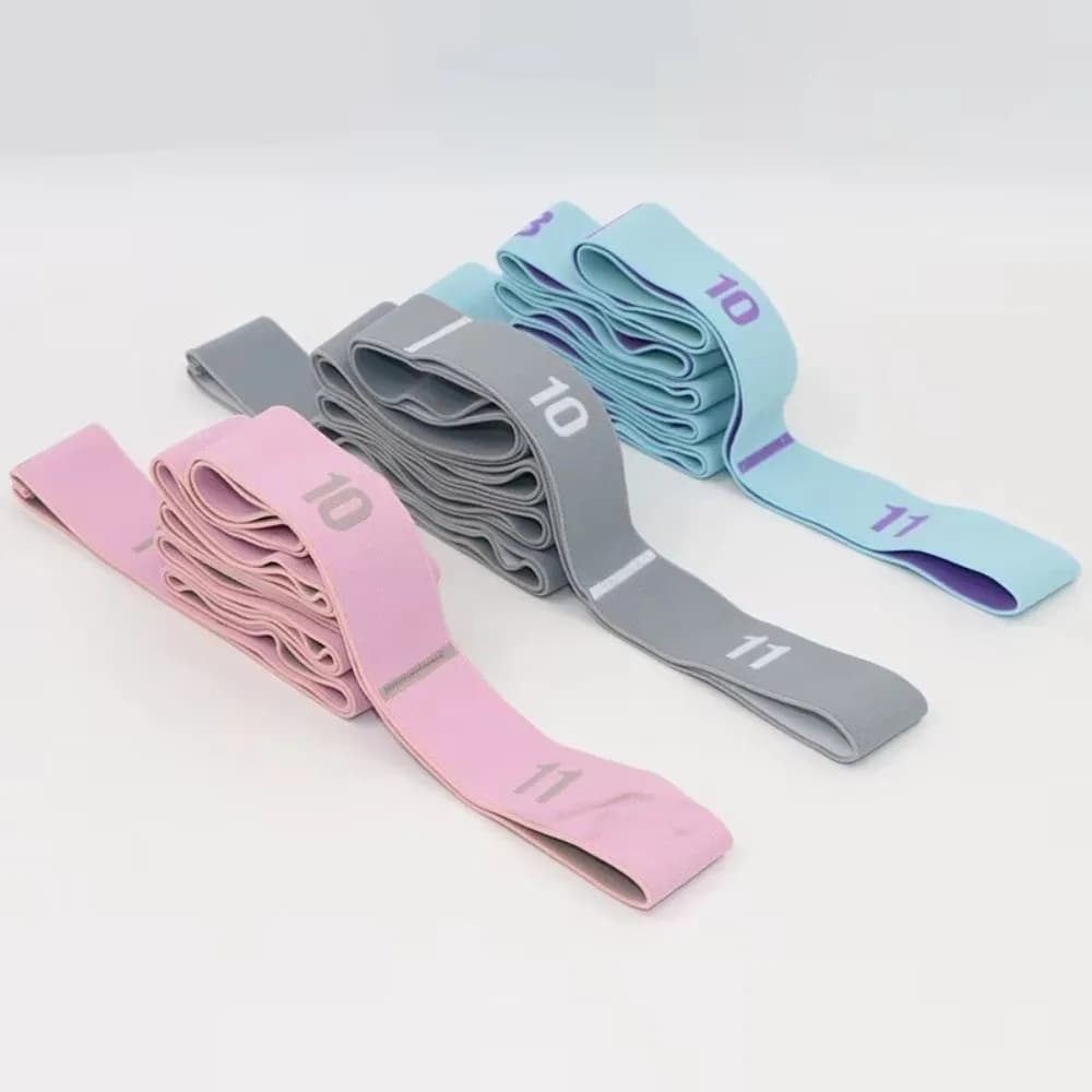 Multi Stage Yoga Stretch Band Elastic Rope Resistance Belt Yoga Resistance Band Segmented 10/11 Grid Yoga Elastic Band
