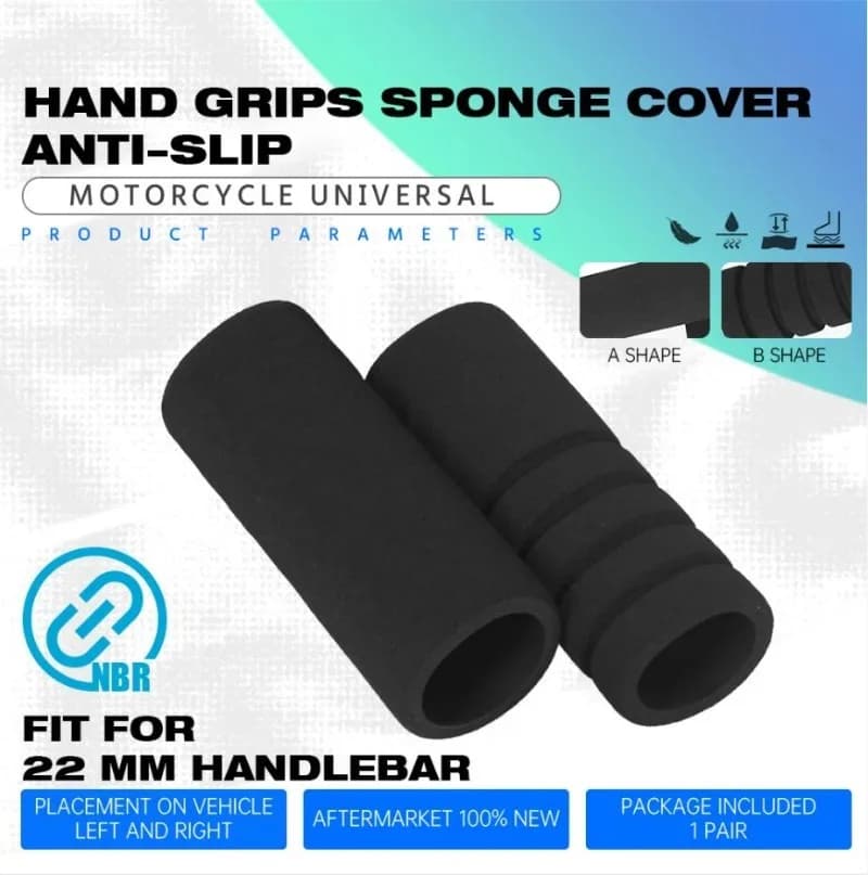 Manopole universali in schiuma per manubrio moto da 22 mm Guanti in spugna Copri leva antiscivolo Motocross Dirt Pit Bike Scooter elettrico