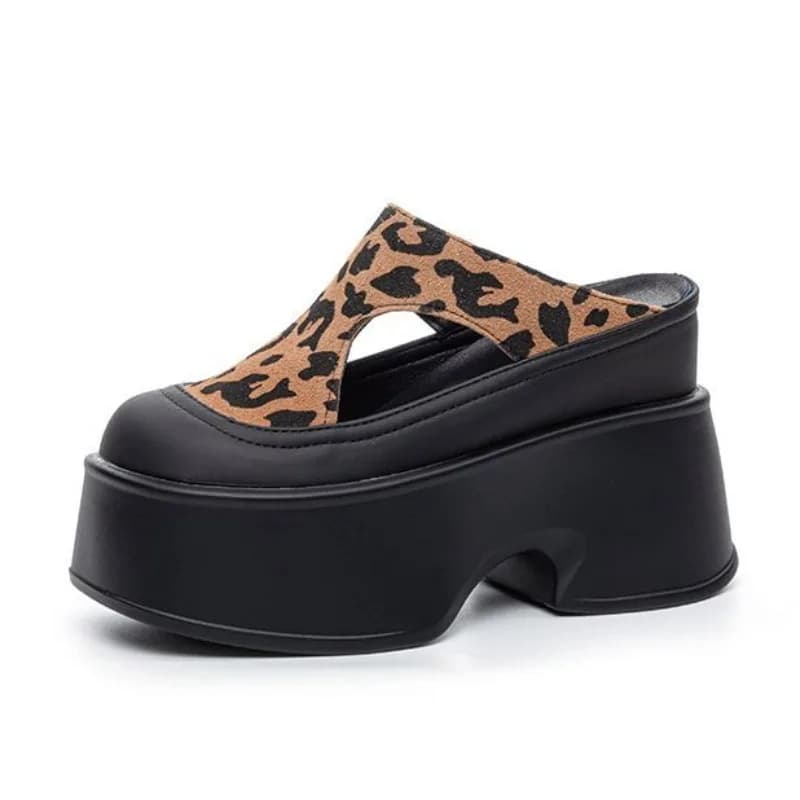 High Brand 11 CENTIMETRI Women's Leather Genuine Luxury Summer Fashion Pumps Big Heels ROME Platform Shoes With Hedge Mary Jane Slippers