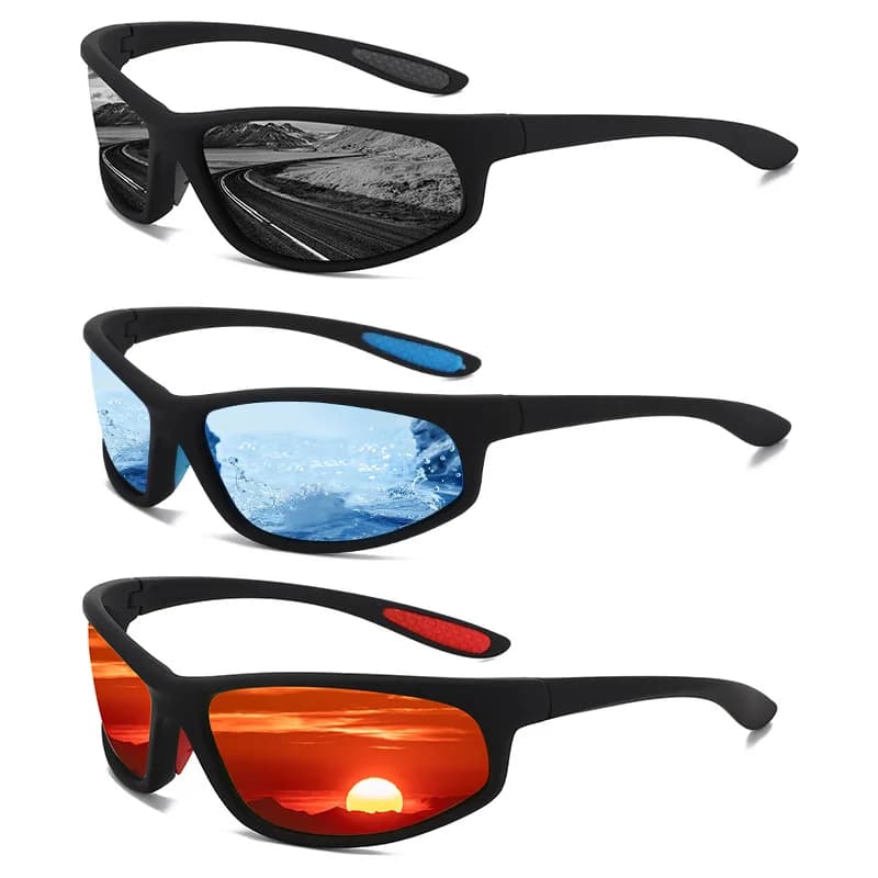 Man Polarized Sun Glasses Driving Fishing Anti-Glare Lenses Anti UV400 Eyepiece Women Trendy Wrap Around Sports Y2k Sunglasses
