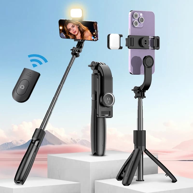 AXNEN L21 Selfie for Phone with Tripod, Extensible Auction and Bluetooth Remote Control for Android and iOS Smartphone, Ideal for Riprese Vlog